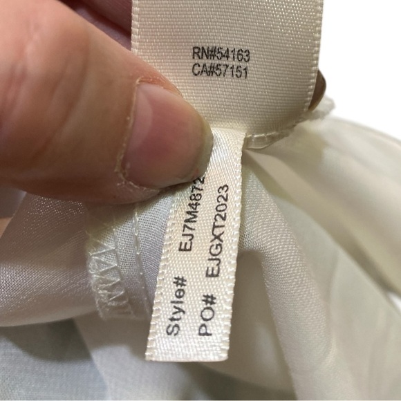 Eliza J Blue and Green Halter Maxi Dress with Ruffled Tiers 4 - Picture 12 of 12